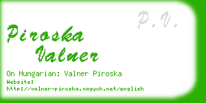 piroska valner business card